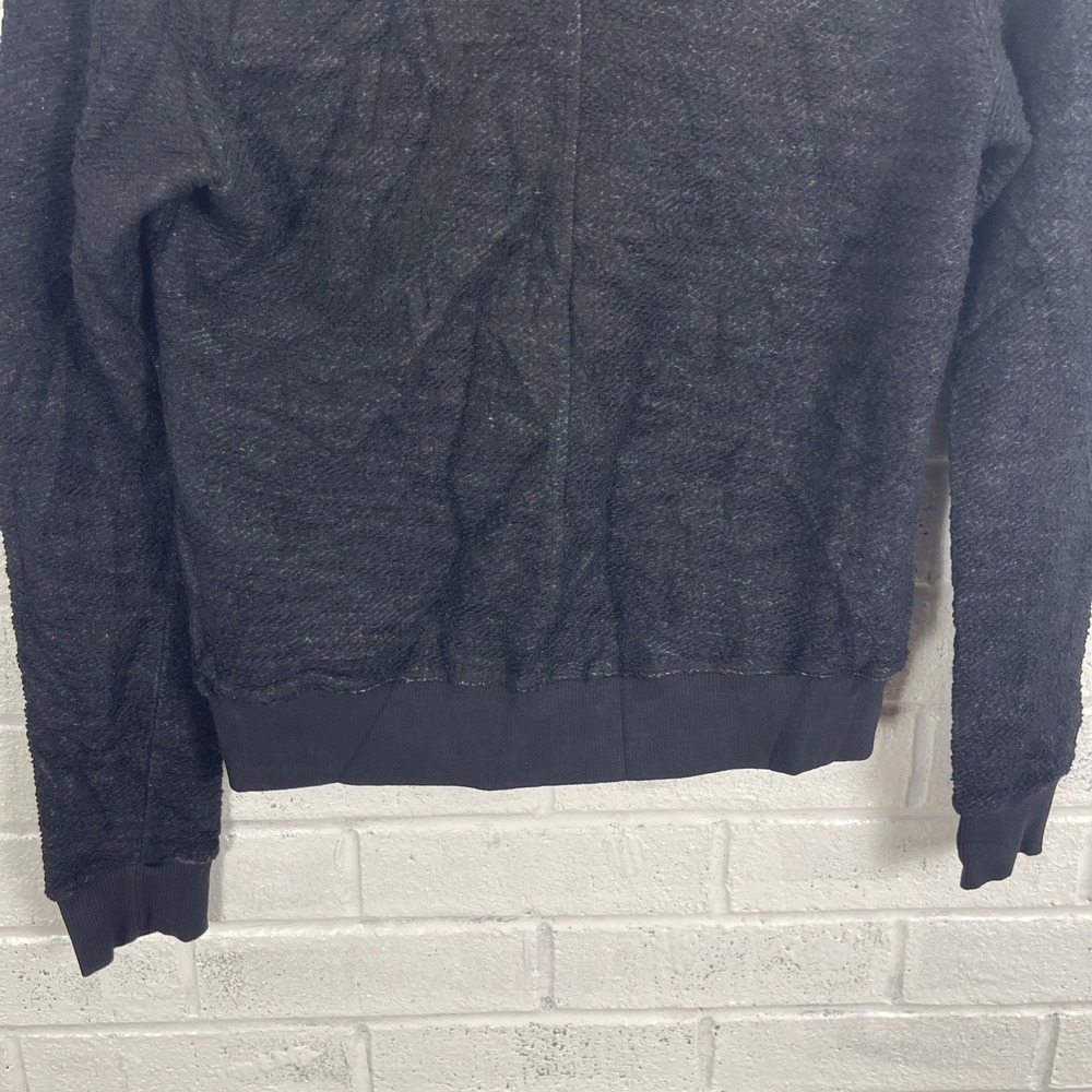 Nation LTD Asymmetric Moto Zip Knit Jacket Womens Size M Soft Black Edgy Casual - Picture 11 of 15